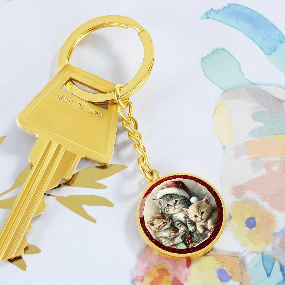Christmas Kittens Keychain - Jewelry - Epileptic Al’s Shop