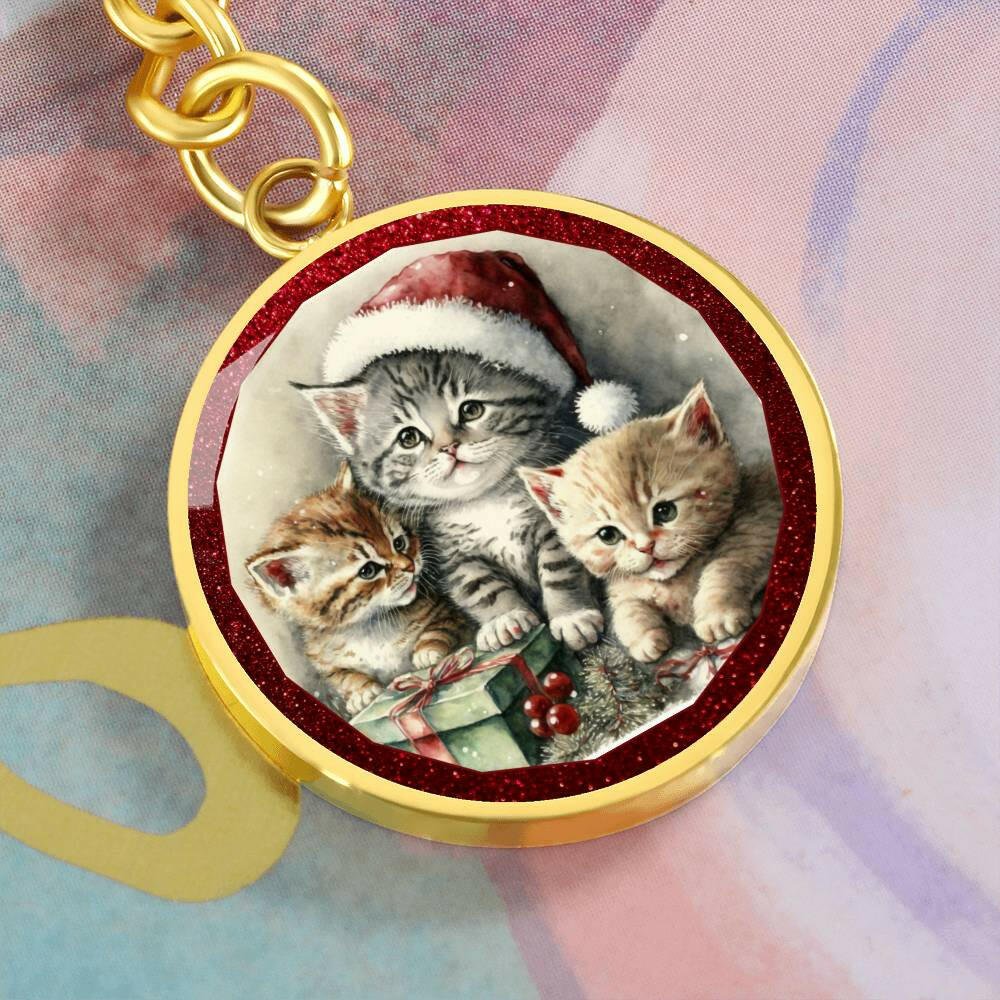 Christmas Kittens Keychain - Jewelry - Epileptic Al’s Shop