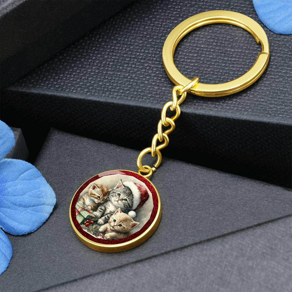 Christmas Kittens Keychain - Jewelry - Epileptic Al’s Shop