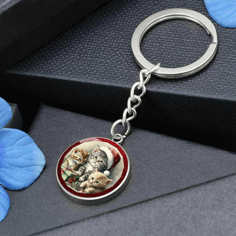 Christmas Kittens Keychain - Jewelry - Epileptic Al’s Shop