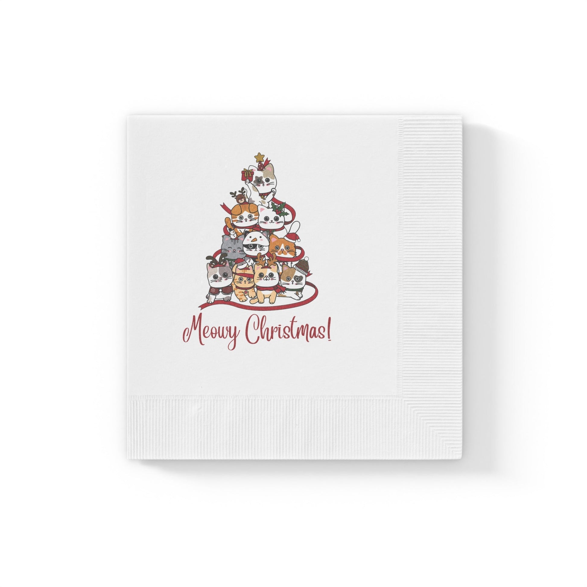 Christmas White Coined Napkins - Home Decor - Epileptic Al’s Shop
