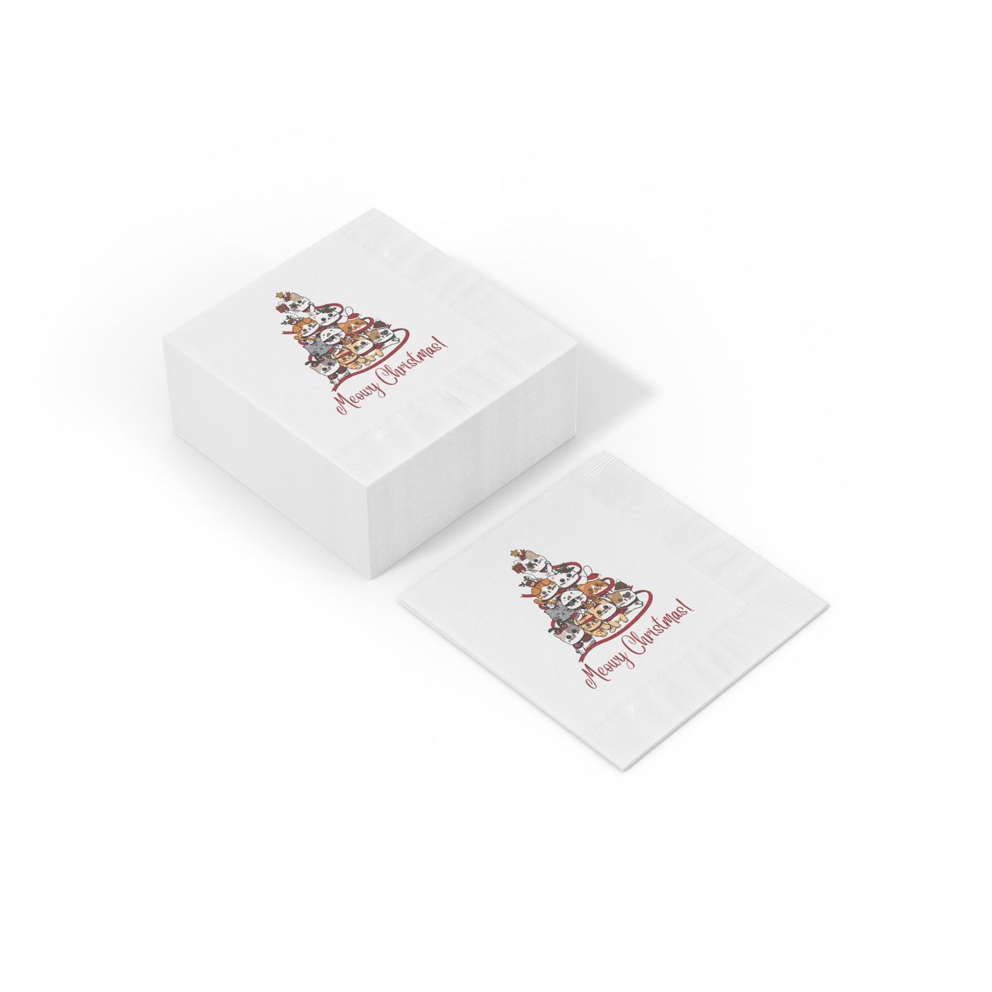 Christmas White Coined Napkins - Home Decor - Epileptic Al’s Shop