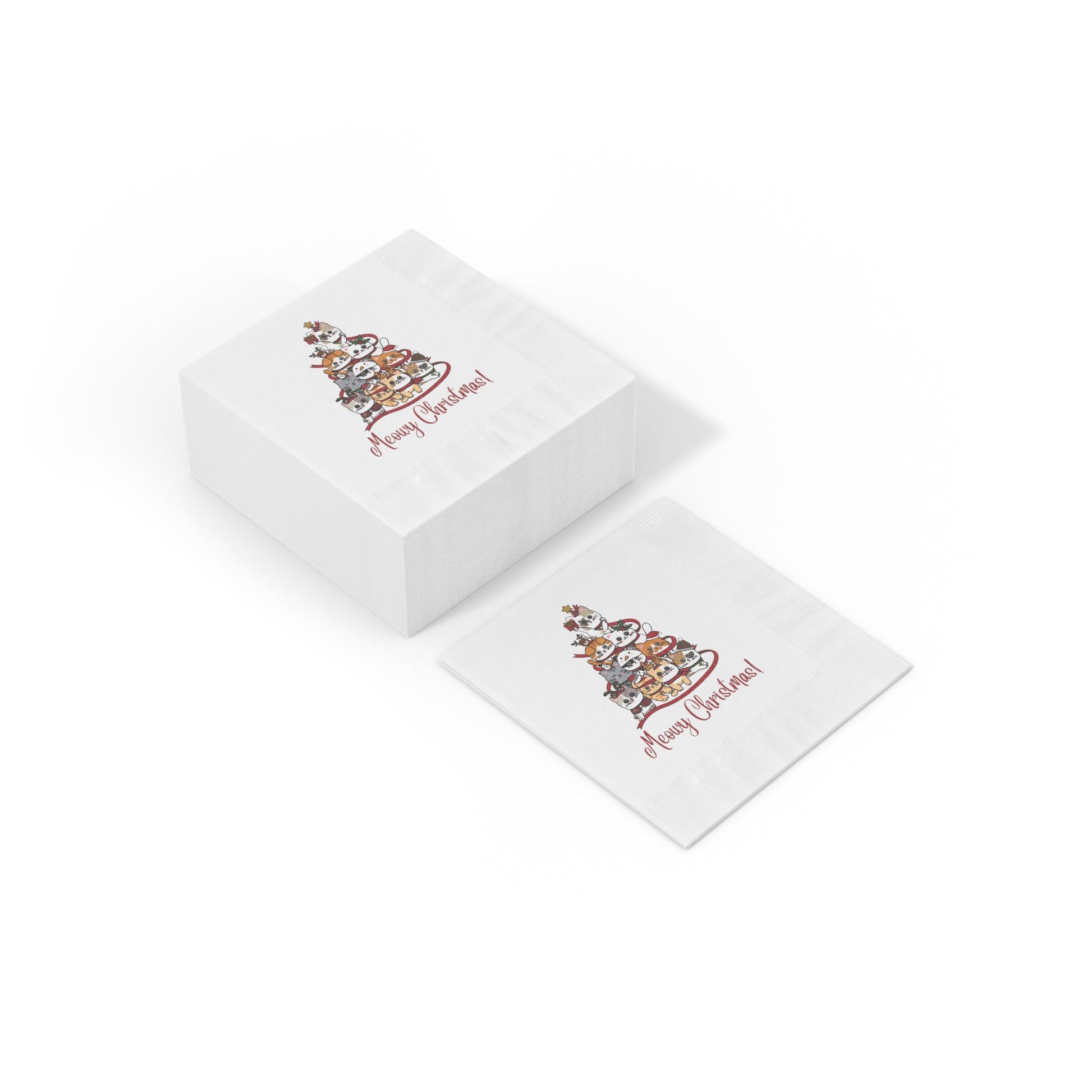 Christmas White Coined Napkins - Home Decor - Epileptic Al’s Shop