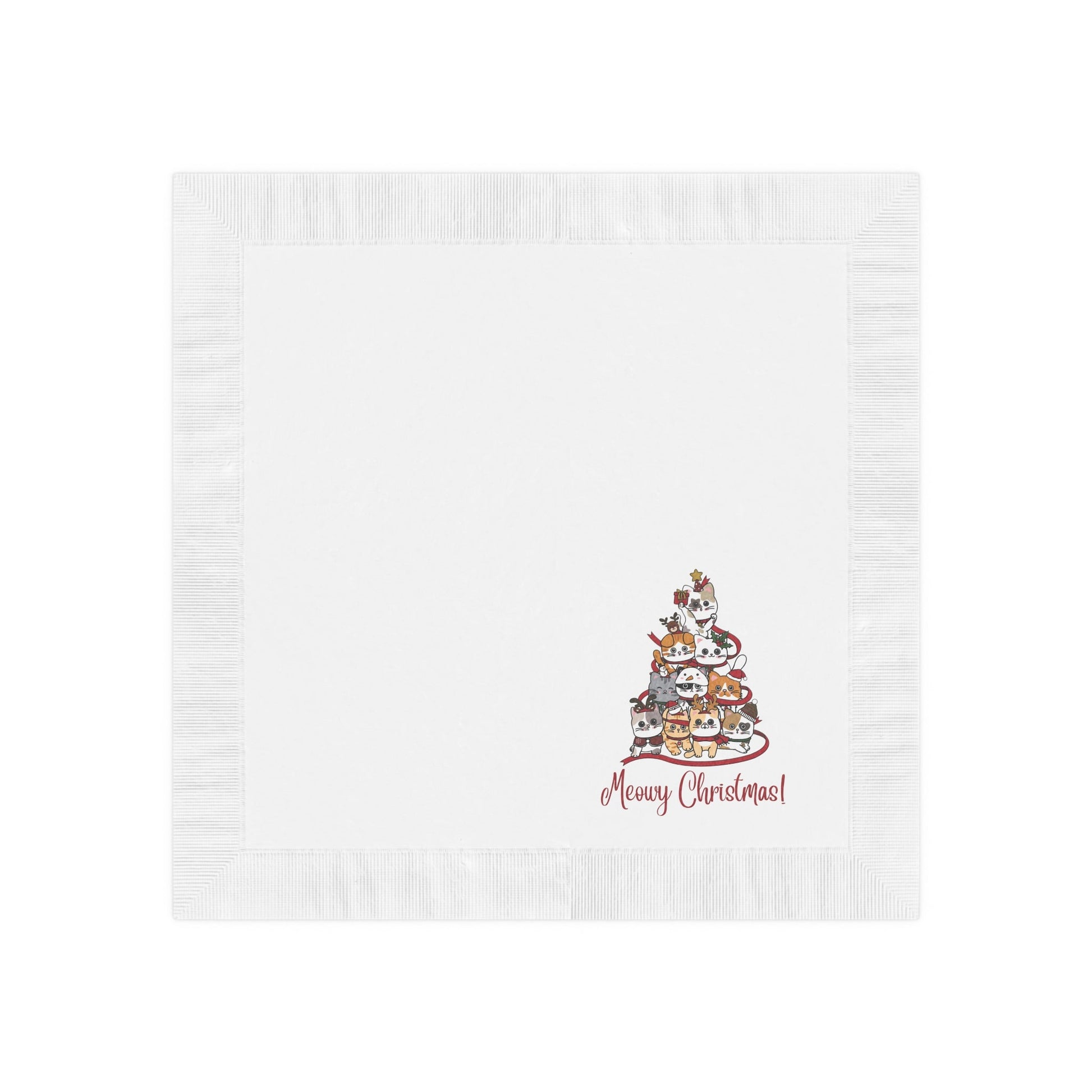 Christmas White Coined Napkins - Home Decor - Epileptic Al’s Shop
