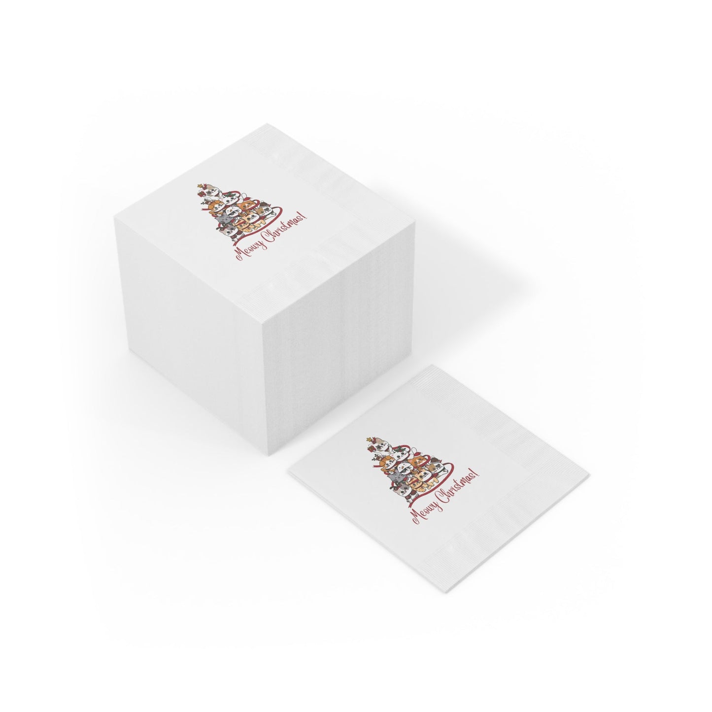 Christmas White Coined Napkins - Home Decor - Epileptic Al’s Shop