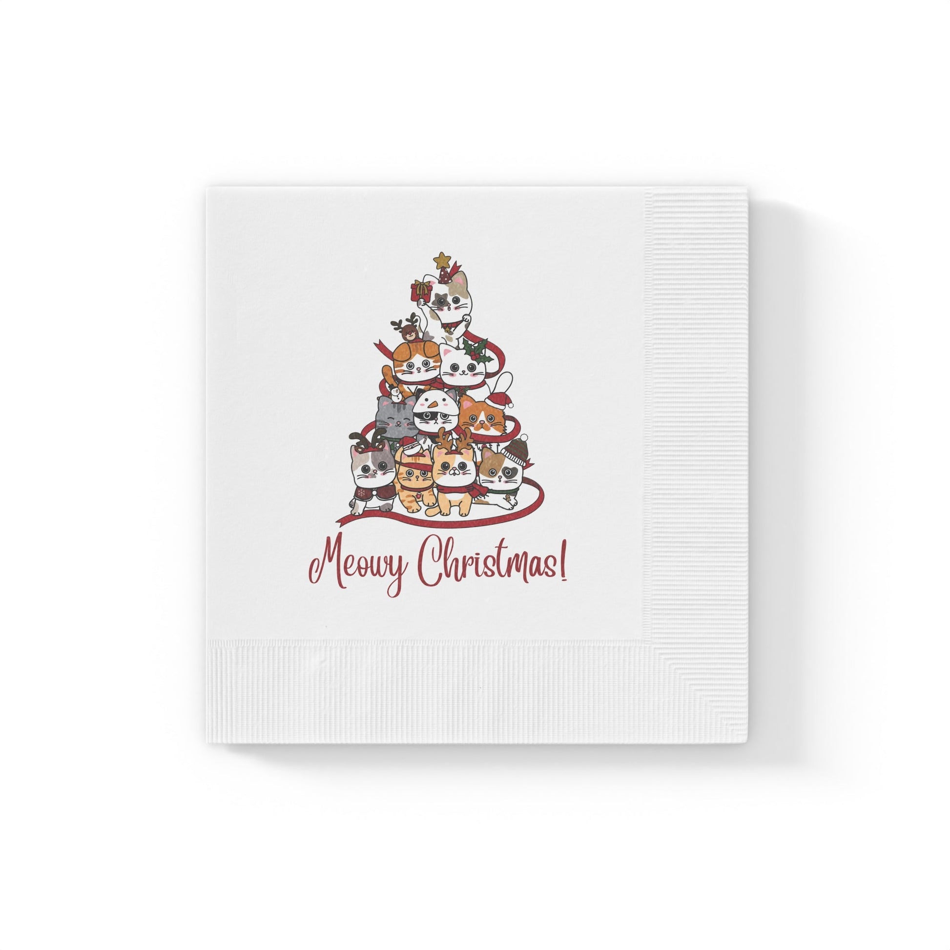 Christmas White Coined Napkins - Home Decor - Epileptic Al’s Shop