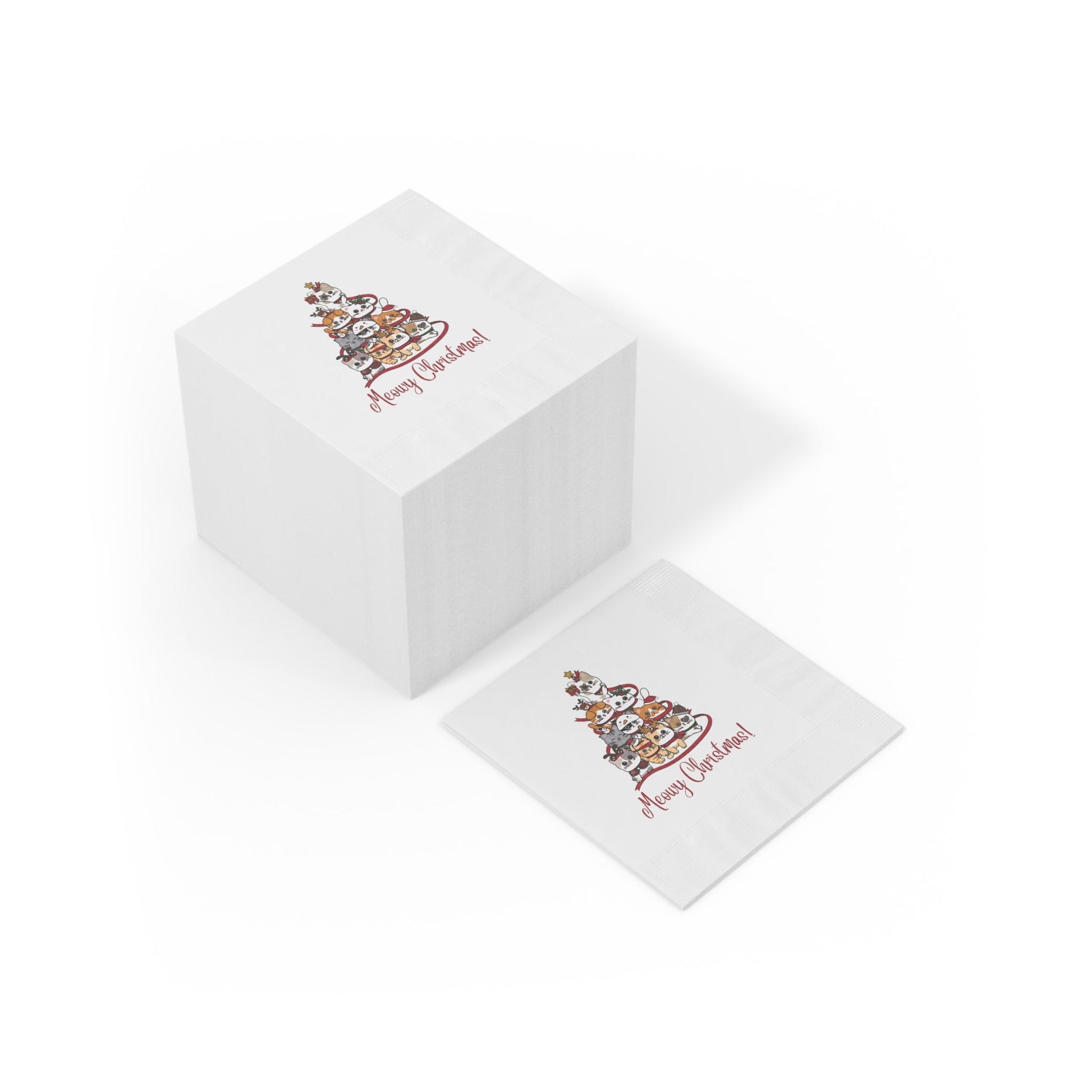 Christmas White Coined Napkins - Home Decor - Epileptic Al’s Shop