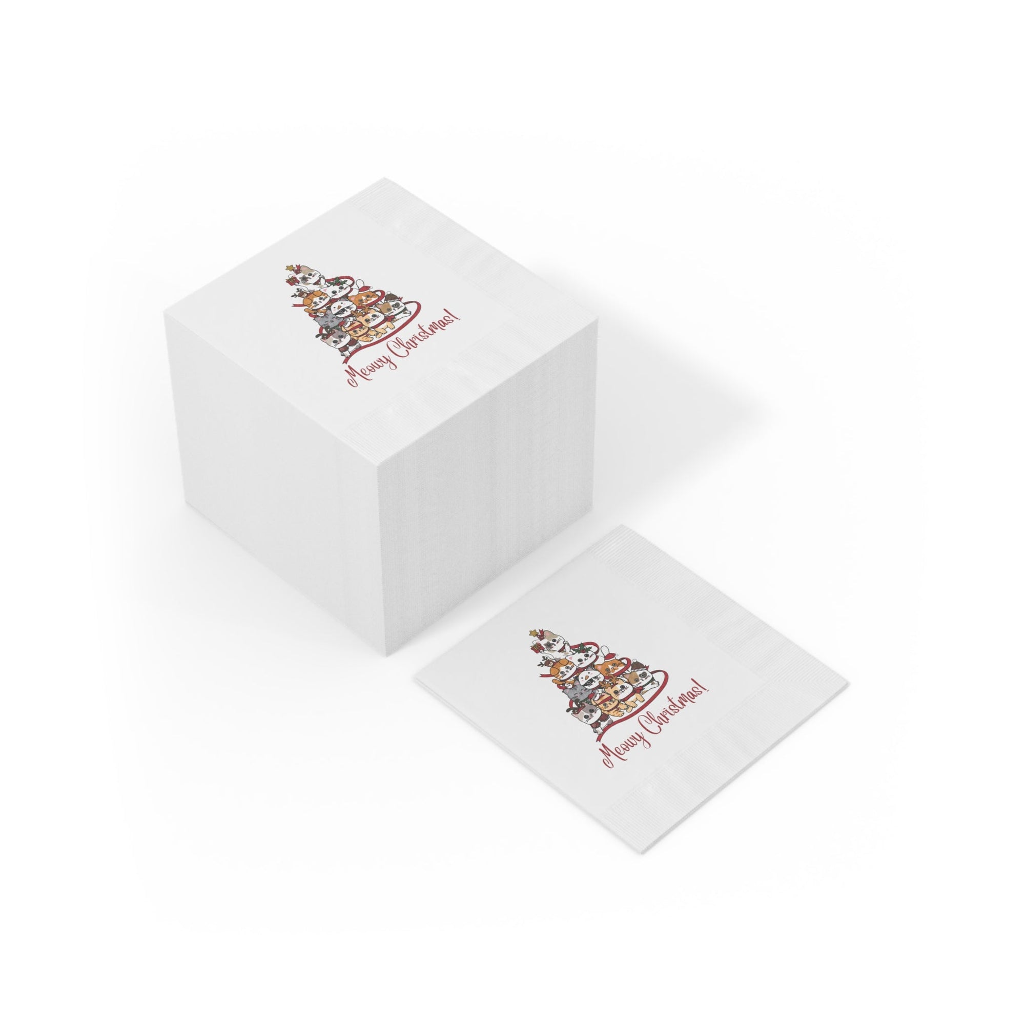 Christmas White Coined Napkins - Home Decor - Epileptic Al’s Shop