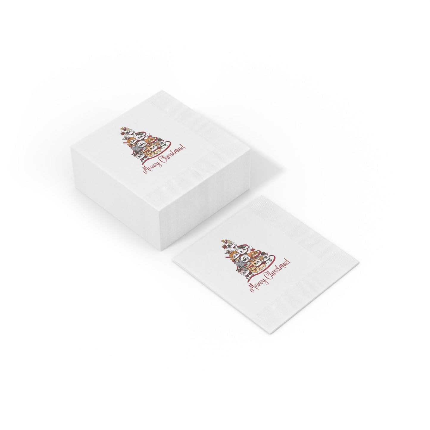 Christmas White Coined Napkins - Home Decor - Epileptic Al’s Shop