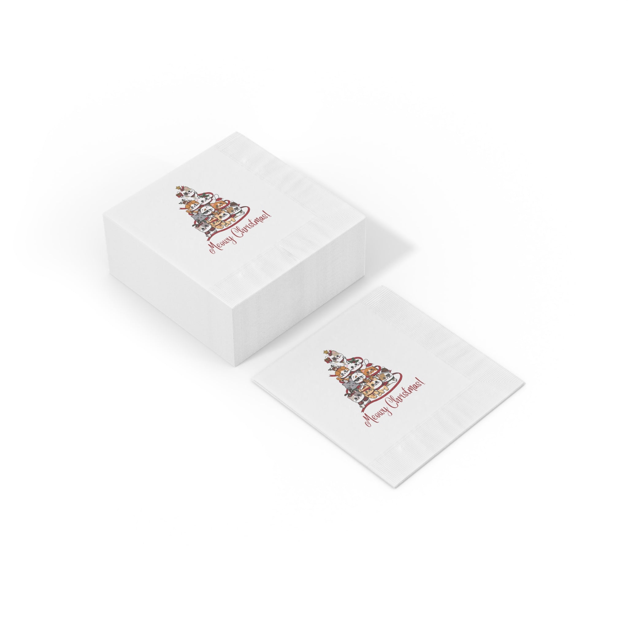 Christmas White Coined Napkins - EpiAl's Shop
