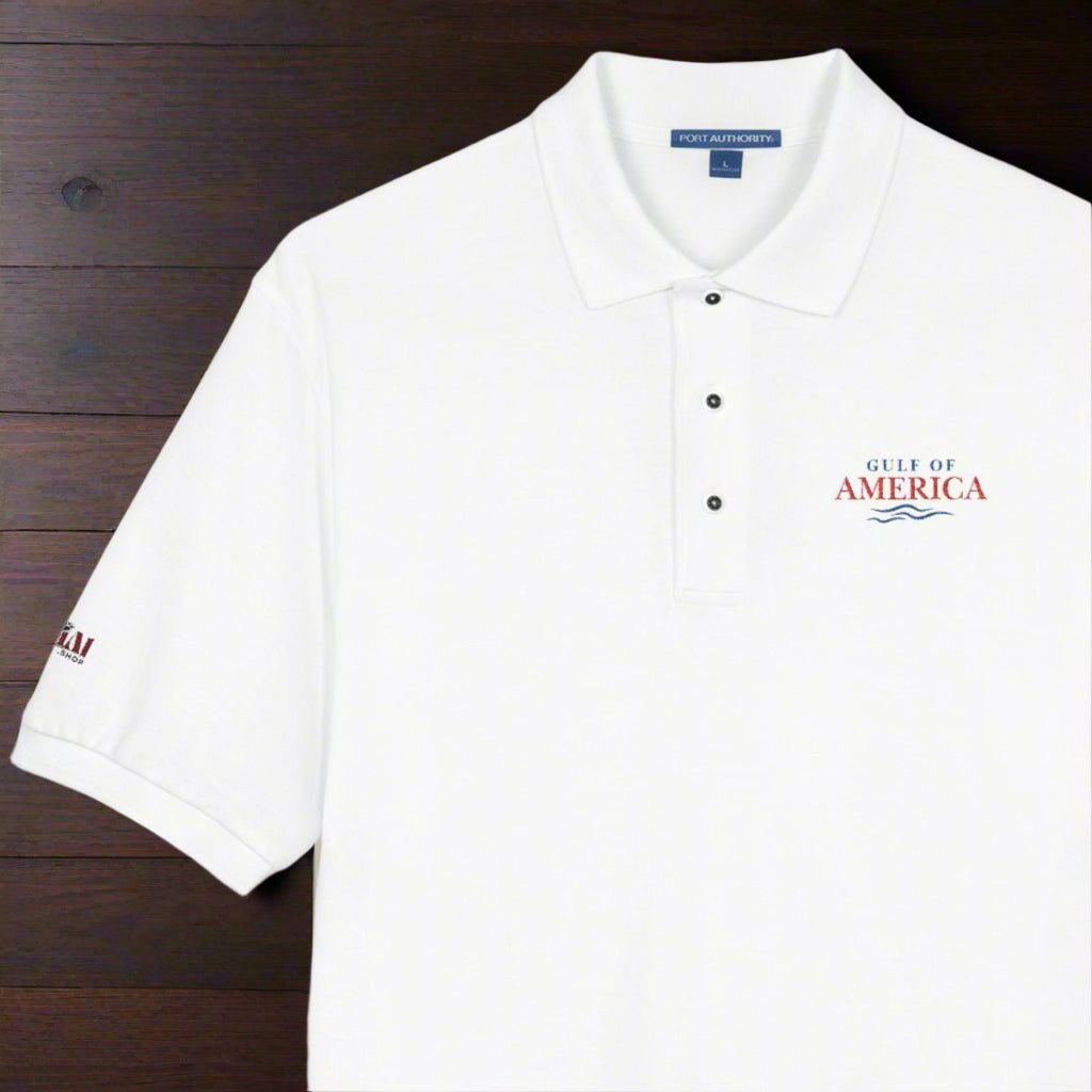 Classic White Gulf Coast Embroidered Unisex Polo Shirt - Clothing, Polo Shirts - EpiAl's Shop