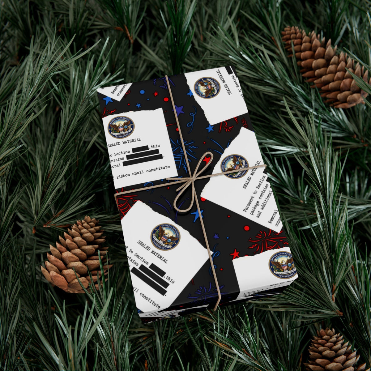 Classified Celebration Gift Wrap – Patriotic Parody Fireworks Wrapping Paper - Gift Wrap, Paper - EpiAl's Shop