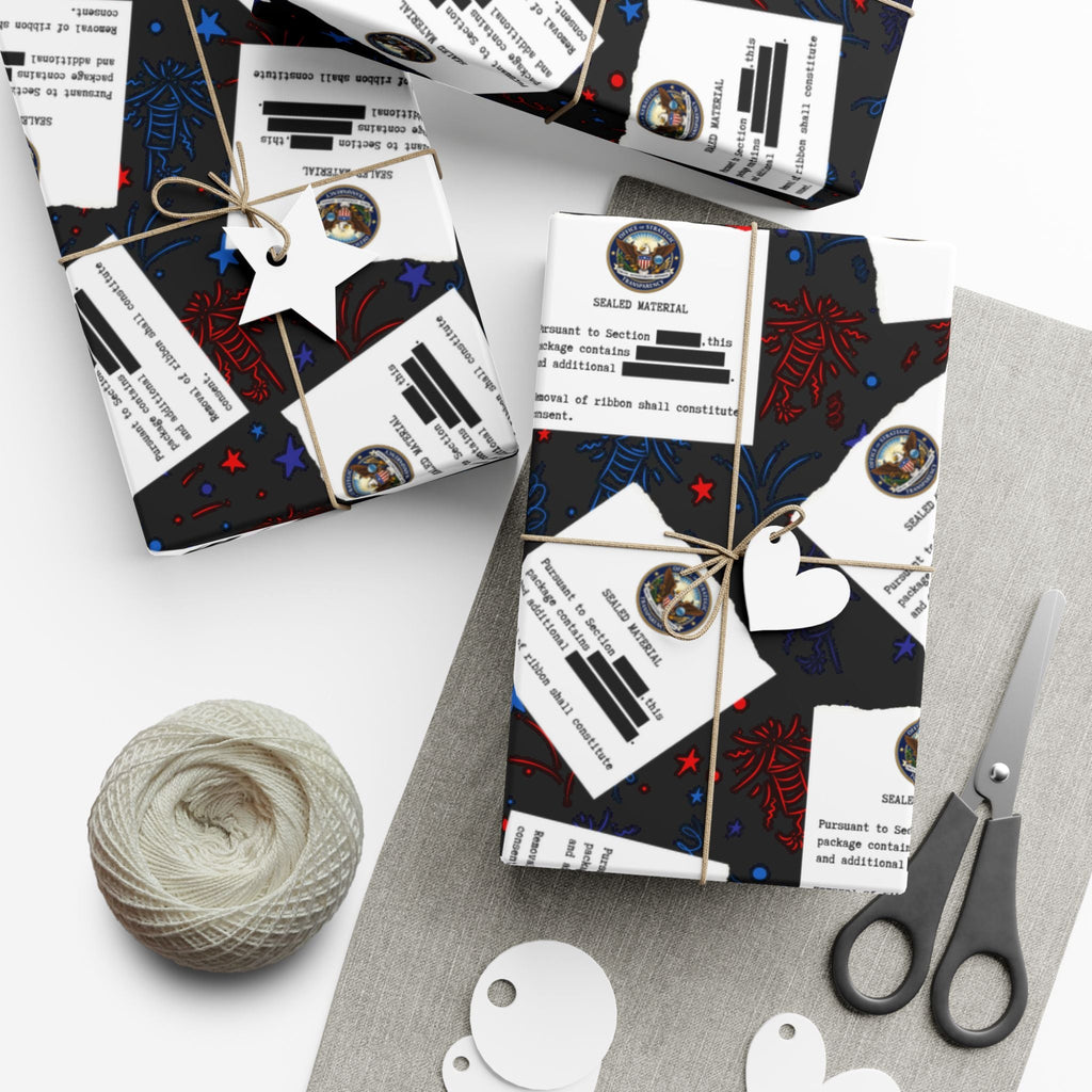 Classified Celebration Gift Wrap – Patriotic Parody Fireworks Wrapping Paper - Gift Wrap, Paper - EpiAl's Shop