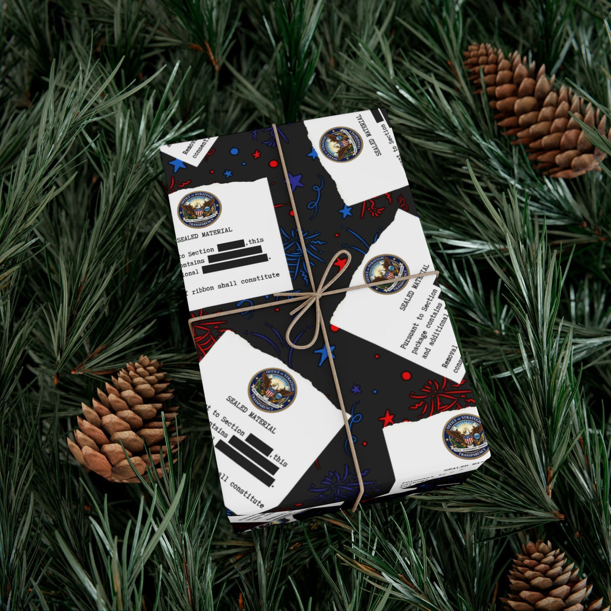Classified Celebration Gift Wrap – Patriotic Parody Fireworks Wrapping Paper - Gift Wrap, Paper - EpiAl's Shop