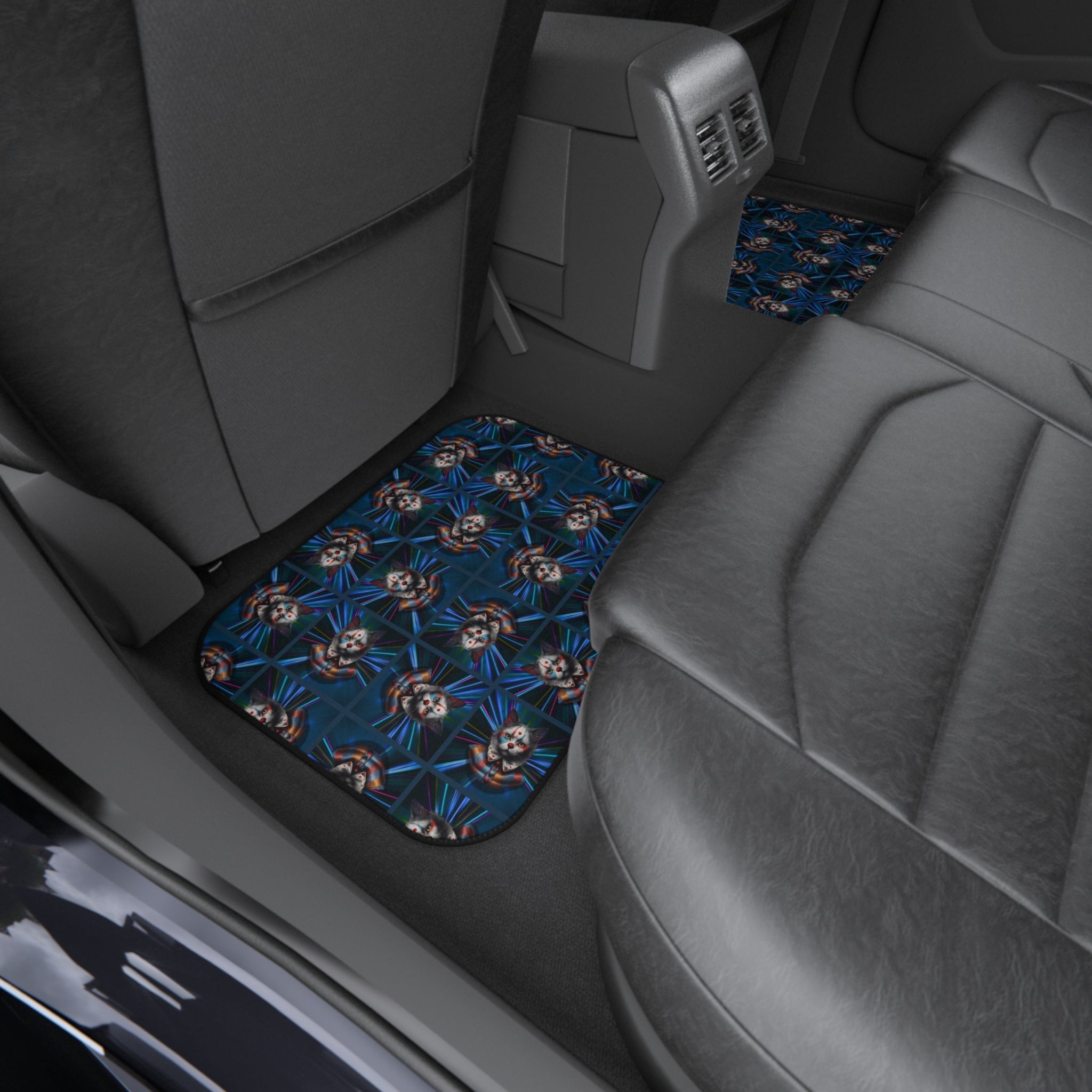 Clown Cat Design Car Mats - Set of 4 Heavy - Duty Floor Protectors - Accessories, Auto, Spare Tire Covers - EpiAl's Shop