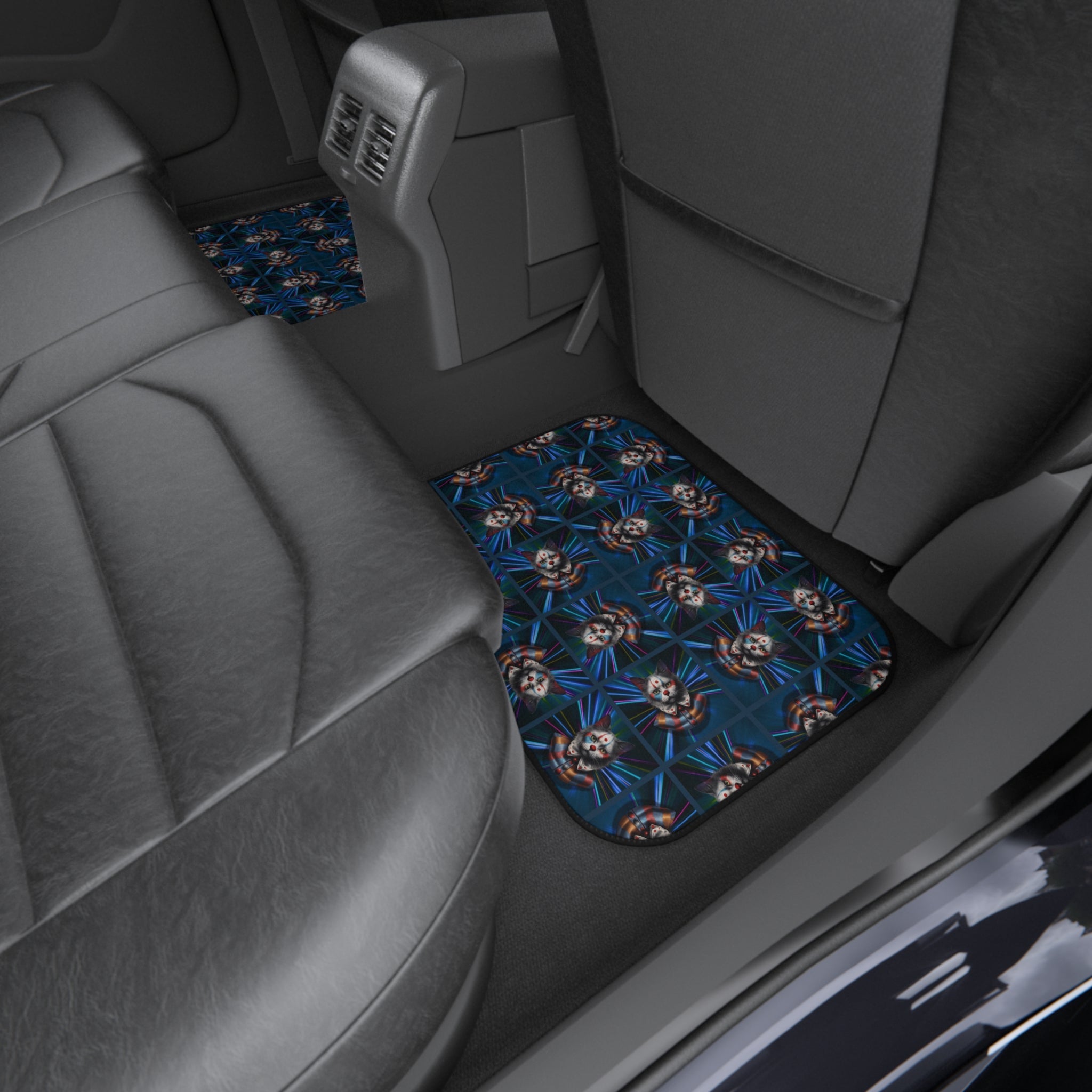 Clown Cat Design Car Mats - Set of 4 Heavy - Duty Floor Protectors - Accessories, Auto, Spare Tire Covers - EpiAl's Shop