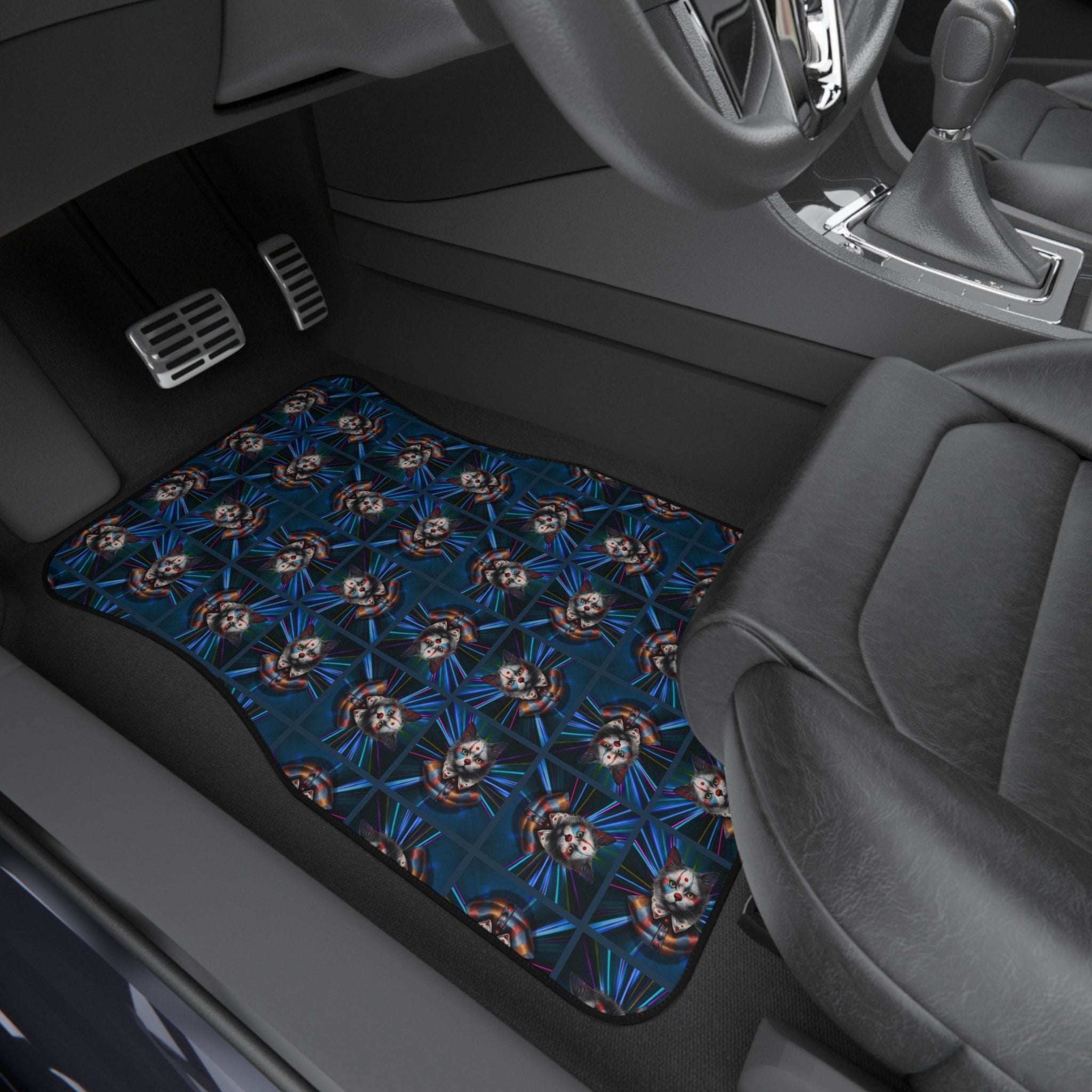 Clown Cat Design Car Mats - Set of 4 Heavy - Duty Floor Protectors - Accessories, Auto, Spare Tire Covers - EpiAl's Shop