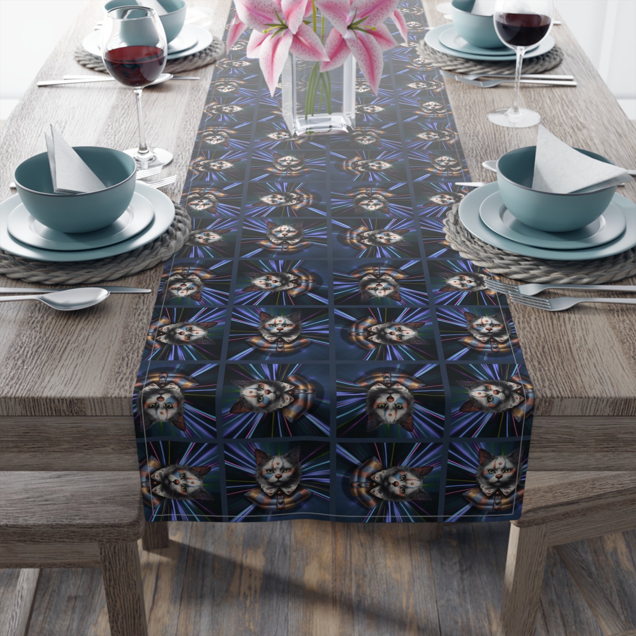 Clown Cat Novelty Table Runner - Decor, Dining, Table Decor - EpiAl's Shop
