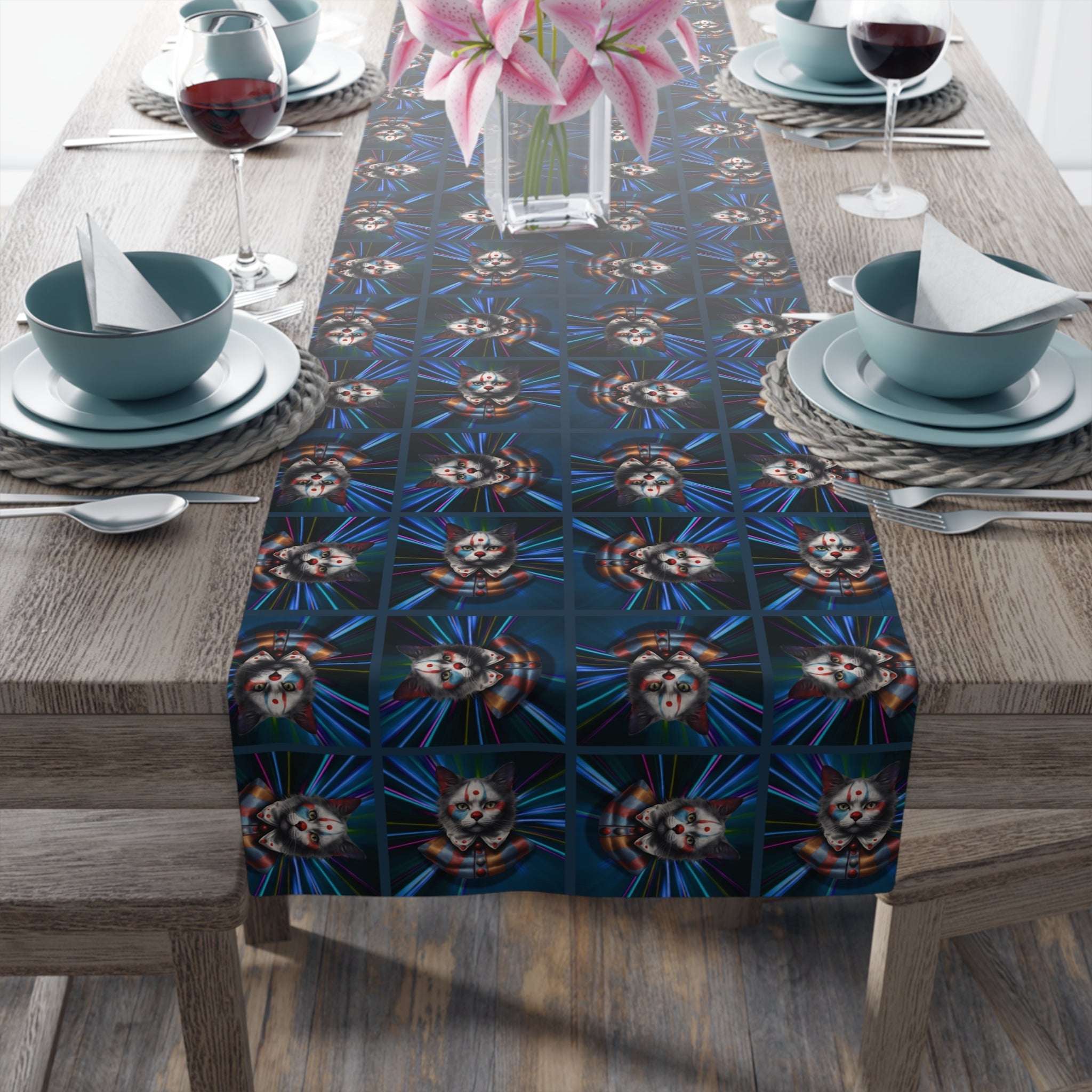 Clown Cat Novelty Table Runner - Decor, Dining, Table Decor - EpiAl's Shop