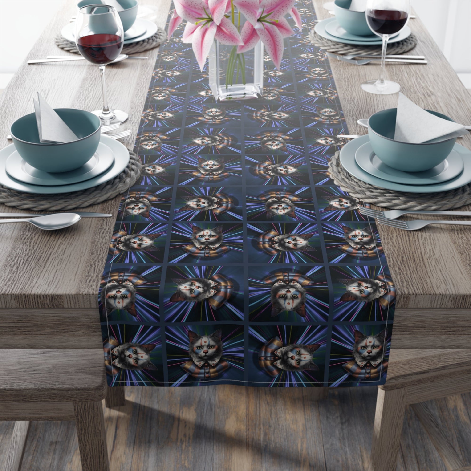 Clown Cat Novelty Table Runner - Decor, Dining, Table Decor - EpiAl's Shop