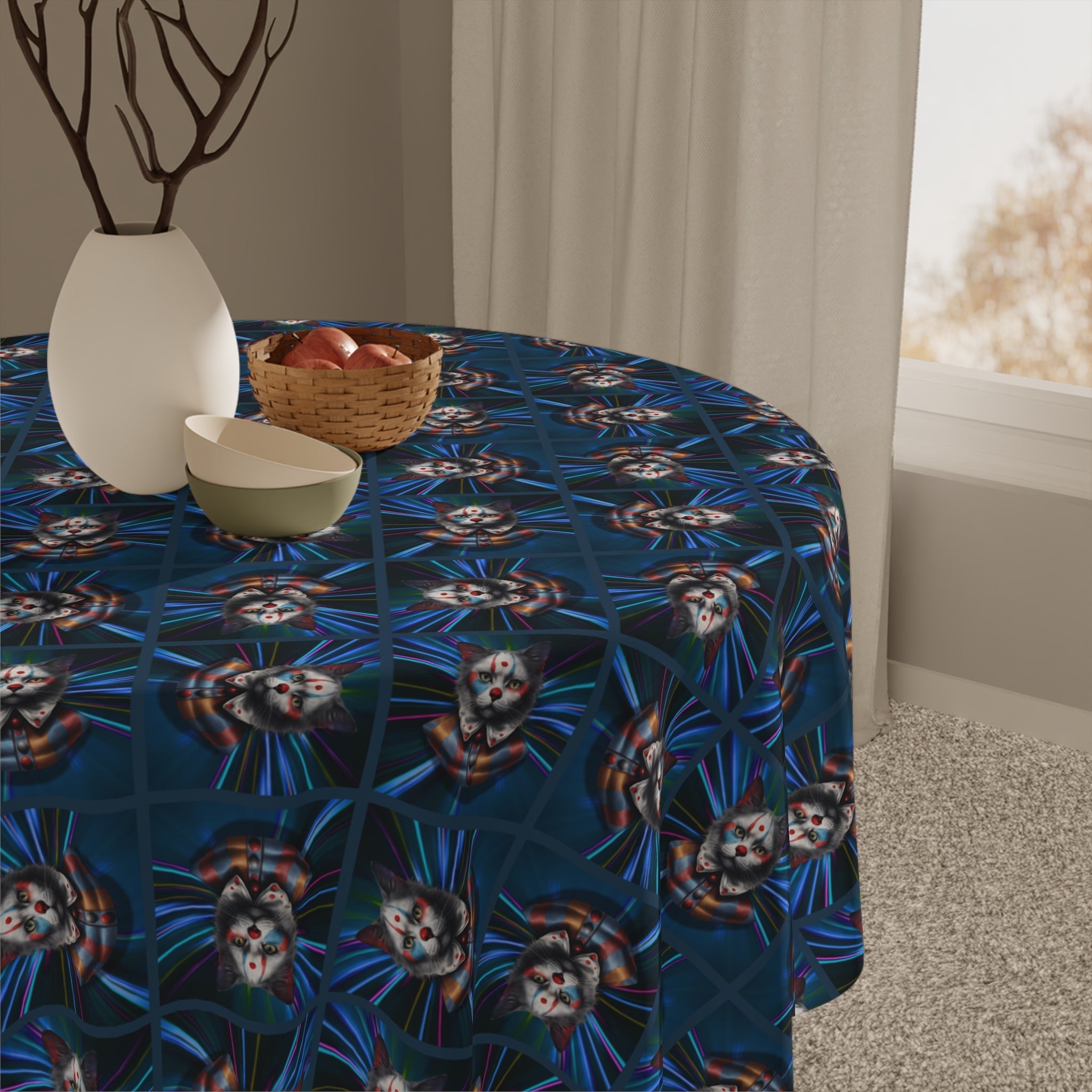 Clown Cat Novelty Tablecloth - Decor, Dining, Table Decor - EpiAl's Shop