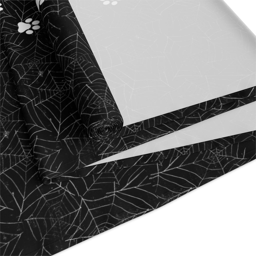 Cobweb Kitty Paws Table Runner (Cotton, Poly) - Home Decor - Epileptic Al’s Shop