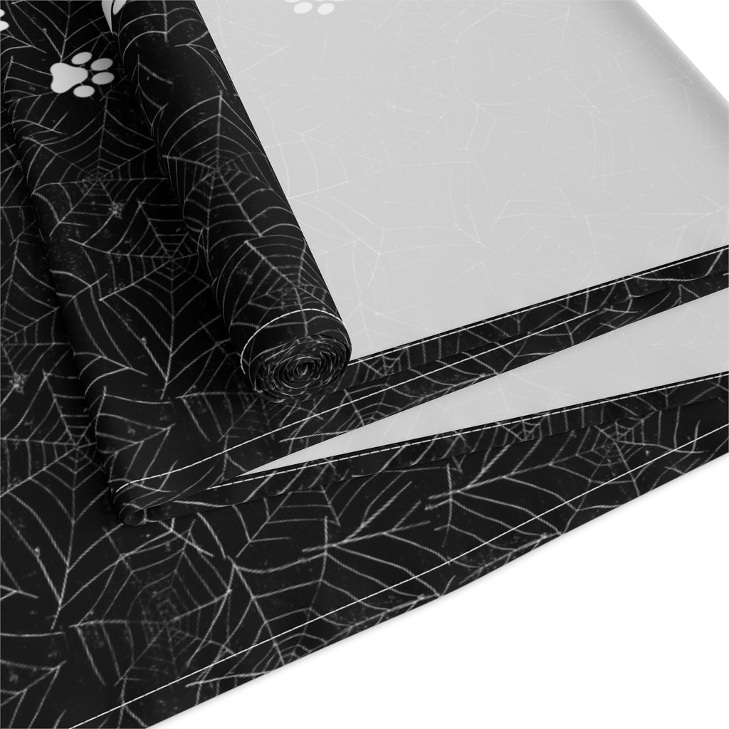 Cobweb Kitty Paws Table Runner (Cotton, Poly) - Home Decor - Epileptic Al’s Shop