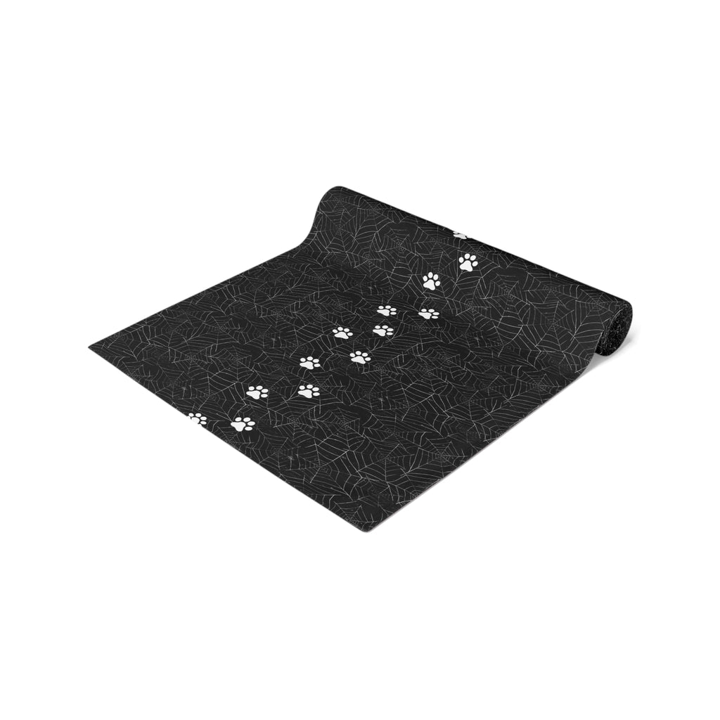 Cobweb Kitty Paws Table Runner (Cotton, Poly) - Home Decor - Epileptic Al’s Shop