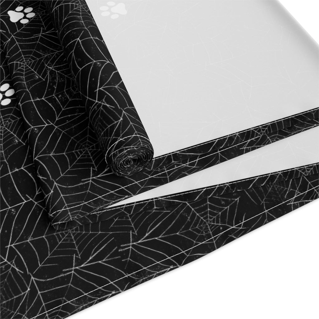 Cobweb Kitty Paws Table Runner (Cotton, Poly) - Home Decor - Epileptic Al’s Shop