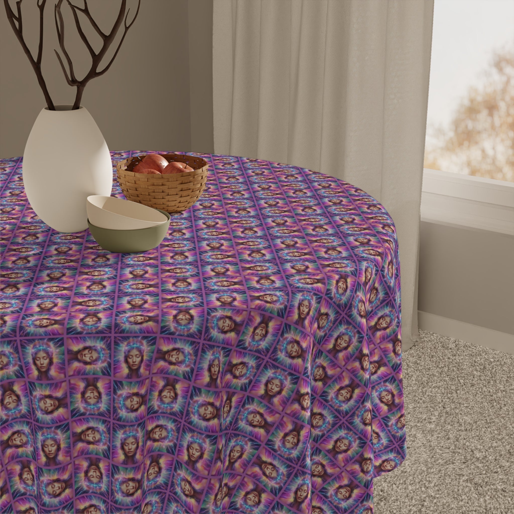 Colorful Brain Epilepsy Awareness Tablecloth - Decor, Dining, Table Decor - EpiAl's Shop