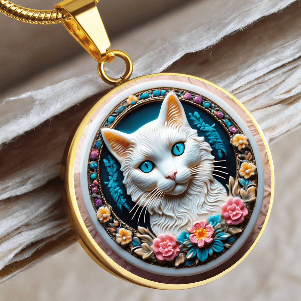 Colorful Cat Cameo Necklace - Jewelry, Necklaces - EpiAl's Shop