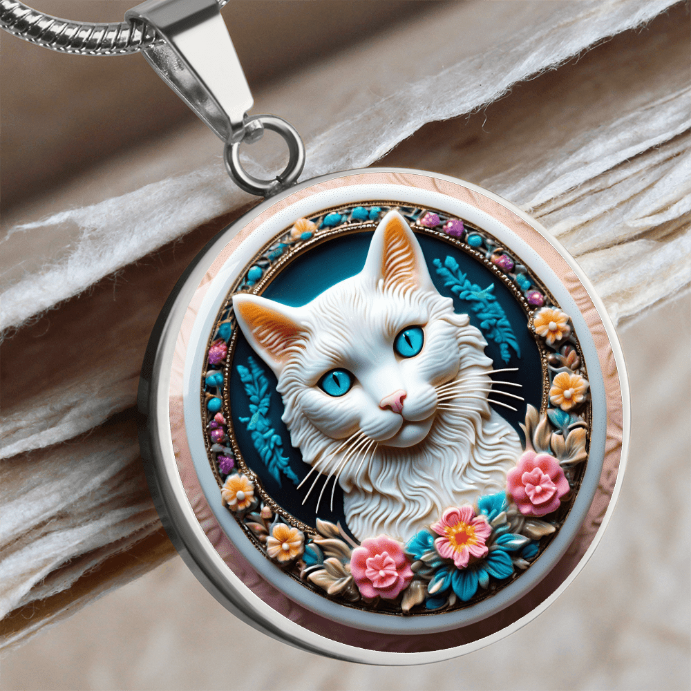 Colorful Cat Cameo Necklace - Jewelry, Necklaces - EpiAl's Shop