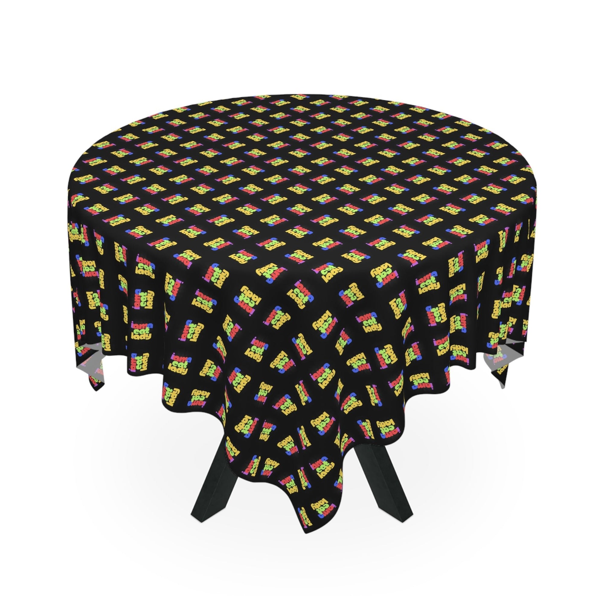 Colorful Cat Lady Patterned Tablecloth for Dining - Decor, Dining, Table Decor - EpiAl's Shop