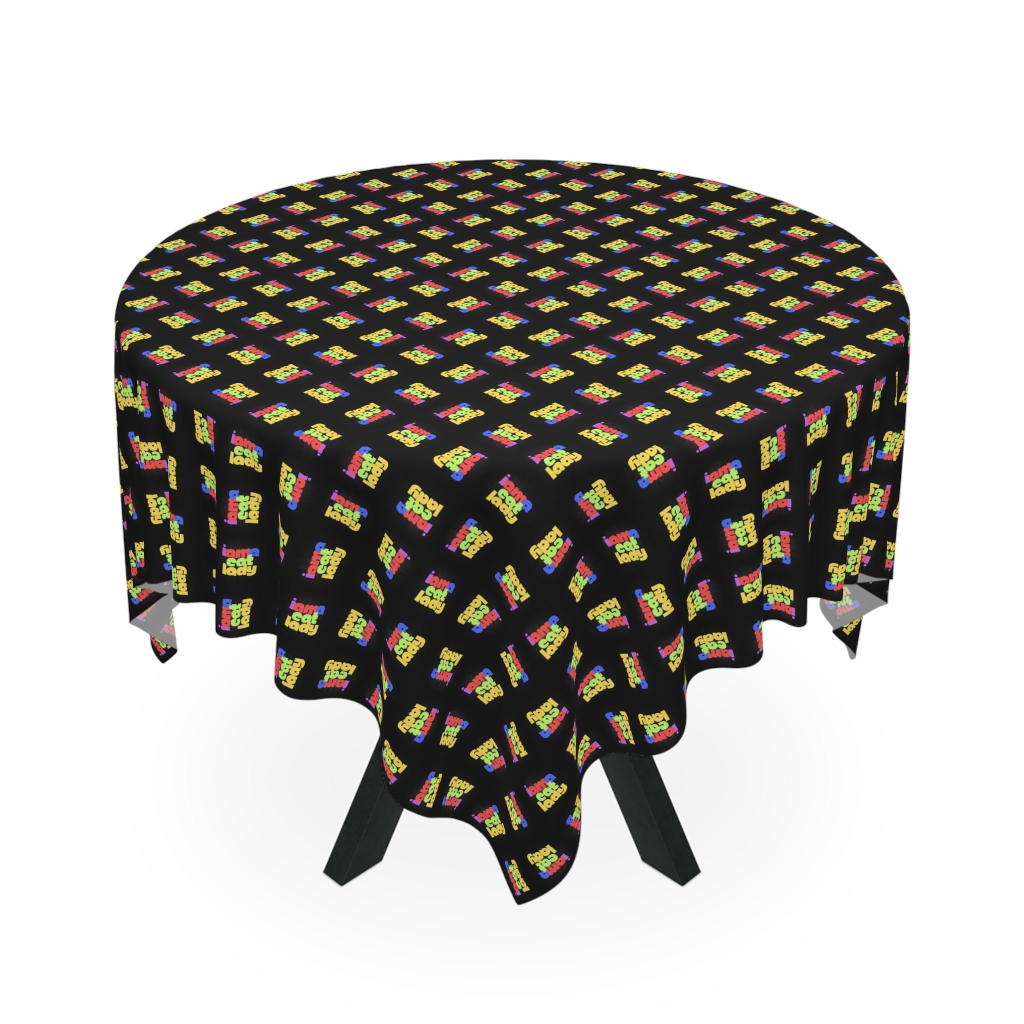 Colorful Cat Lady Patterned Tablecloth for Dining - Decor, Dining, Table Decor - EpiAl's Shop