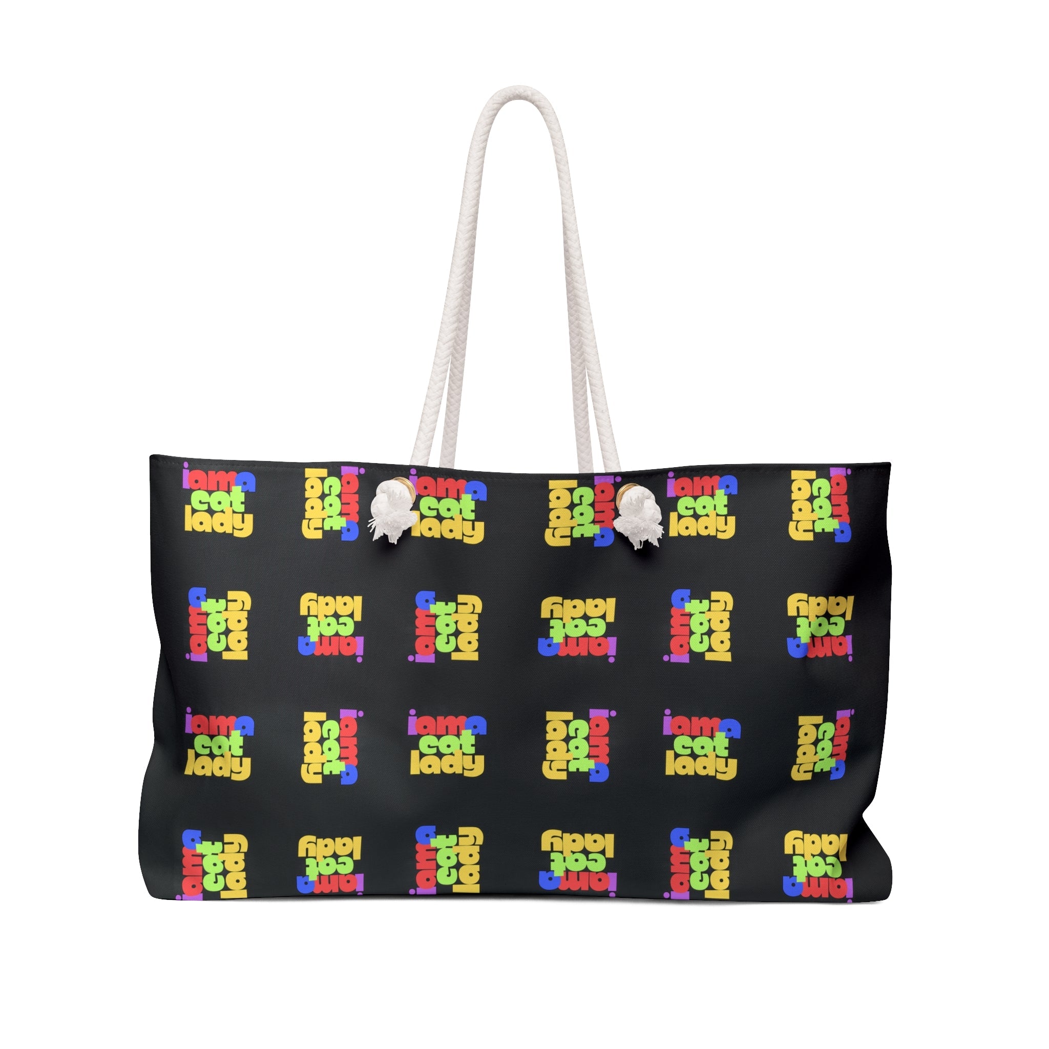 Colorful Cat Lady Weekender Bag - Bags, Handbag - EpiAl's Shop