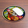 Colorful Cat Stained Glass Mouse Pad - Vibrant Desktop Accessory - Accessories, Office, Mouse Pads - EpiAl's Shop
