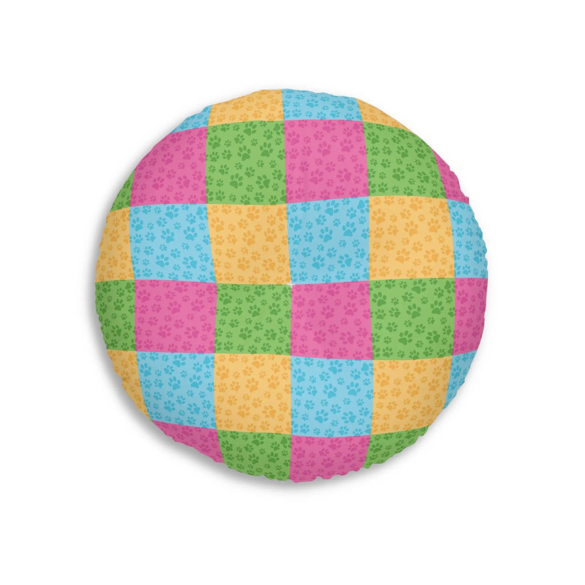 Colorful Patchwork Pet Print Tufted Floor Pillow - Decor, Home, Pillows - EpiAl's Shop