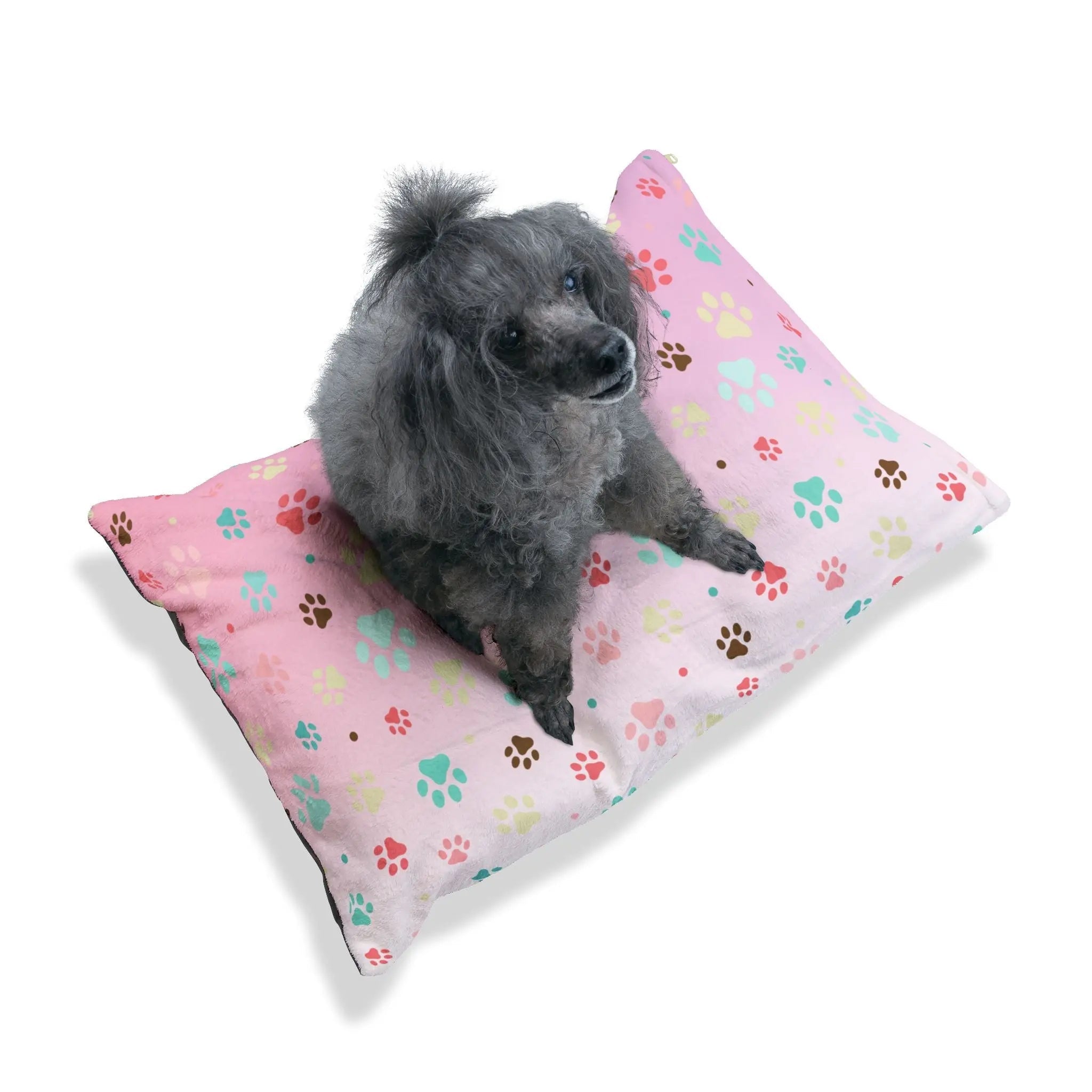 Colorful Paw Print Pet Bed | Cozy Dog & Cat Bed - Pet Supplies - EpiAl's Shop