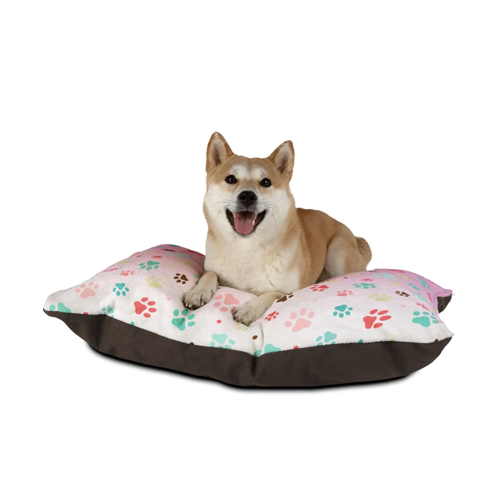 Colorful Paw Print Pet Bed | Cozy Dog & Cat Bed - Pet Supplies - EpiAl's Shop