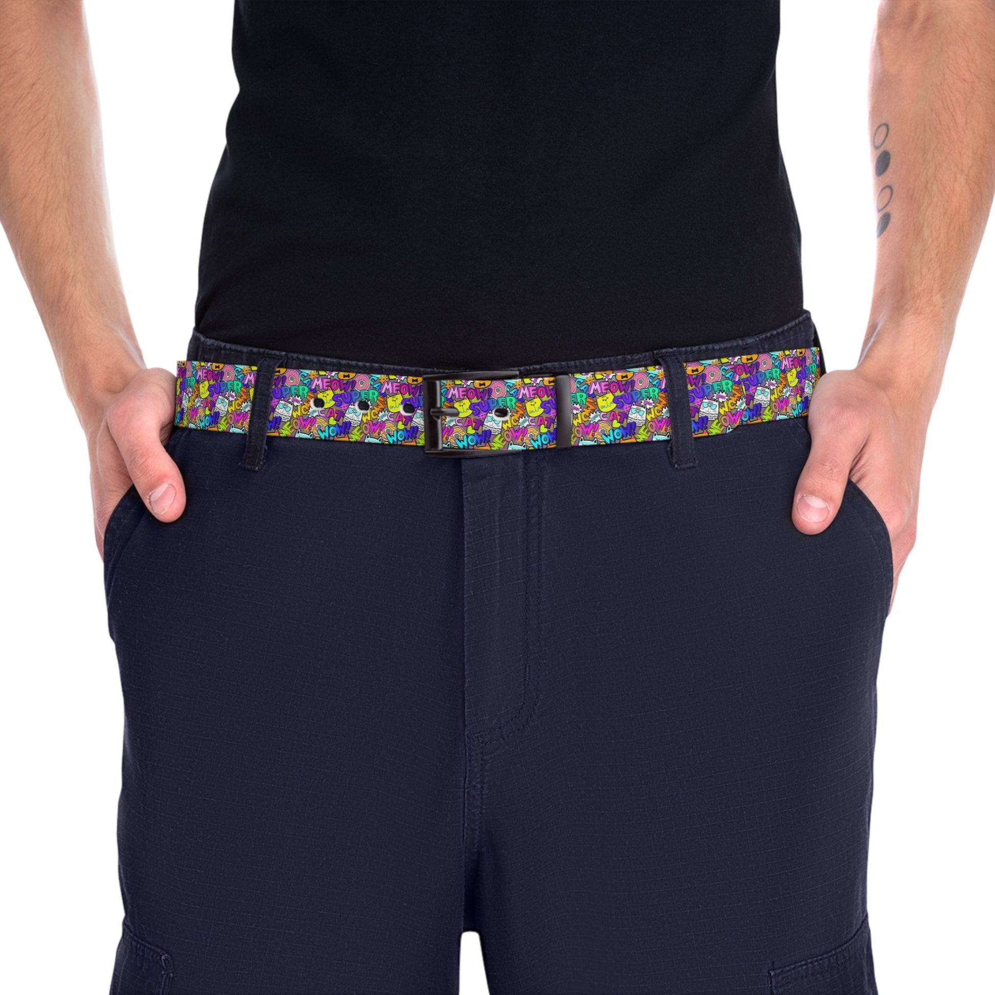 Comic Cat Belt - Accessories - Epileptic Al’s Shop