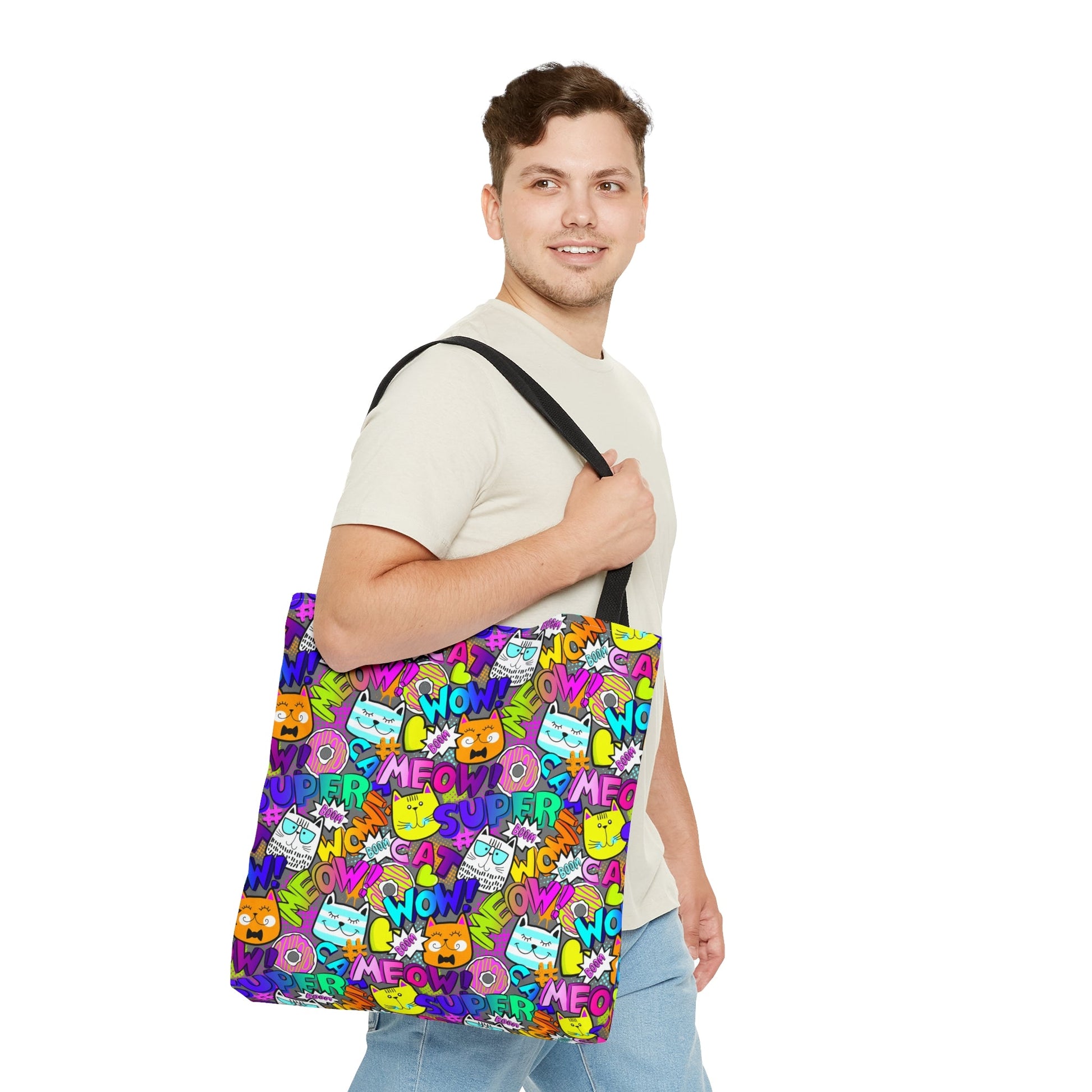 Comic Cats Tote Bag - Bags - Epileptic Al’s Shop