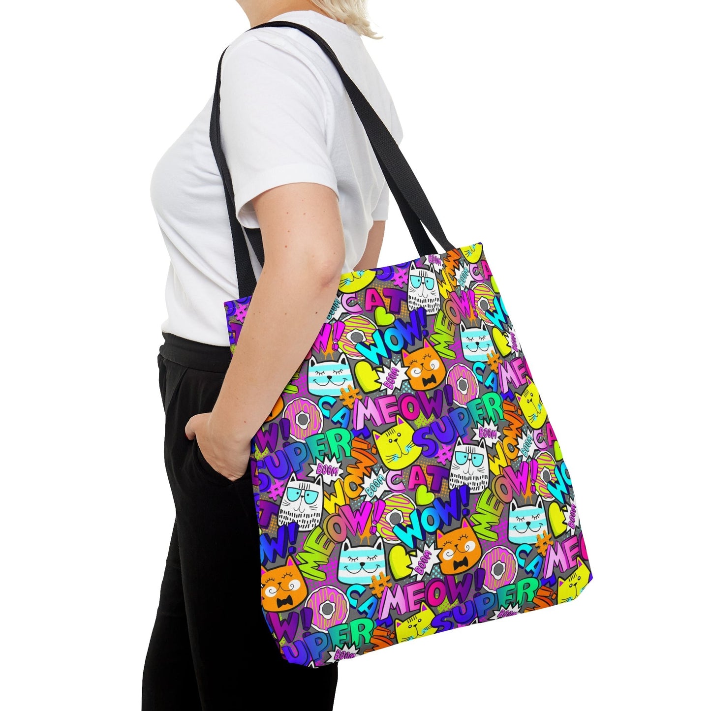Comic Cats Tote Bag - Bags - Epileptic Al’s Shop