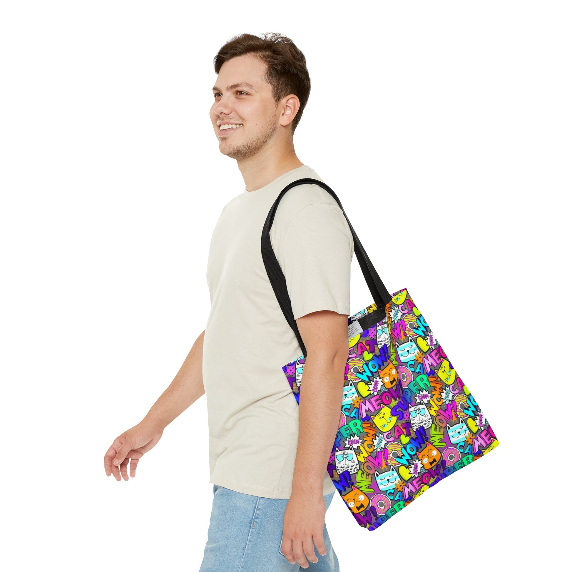 Comic Cats Tote Bag - Bags - Epileptic Al’s Shop