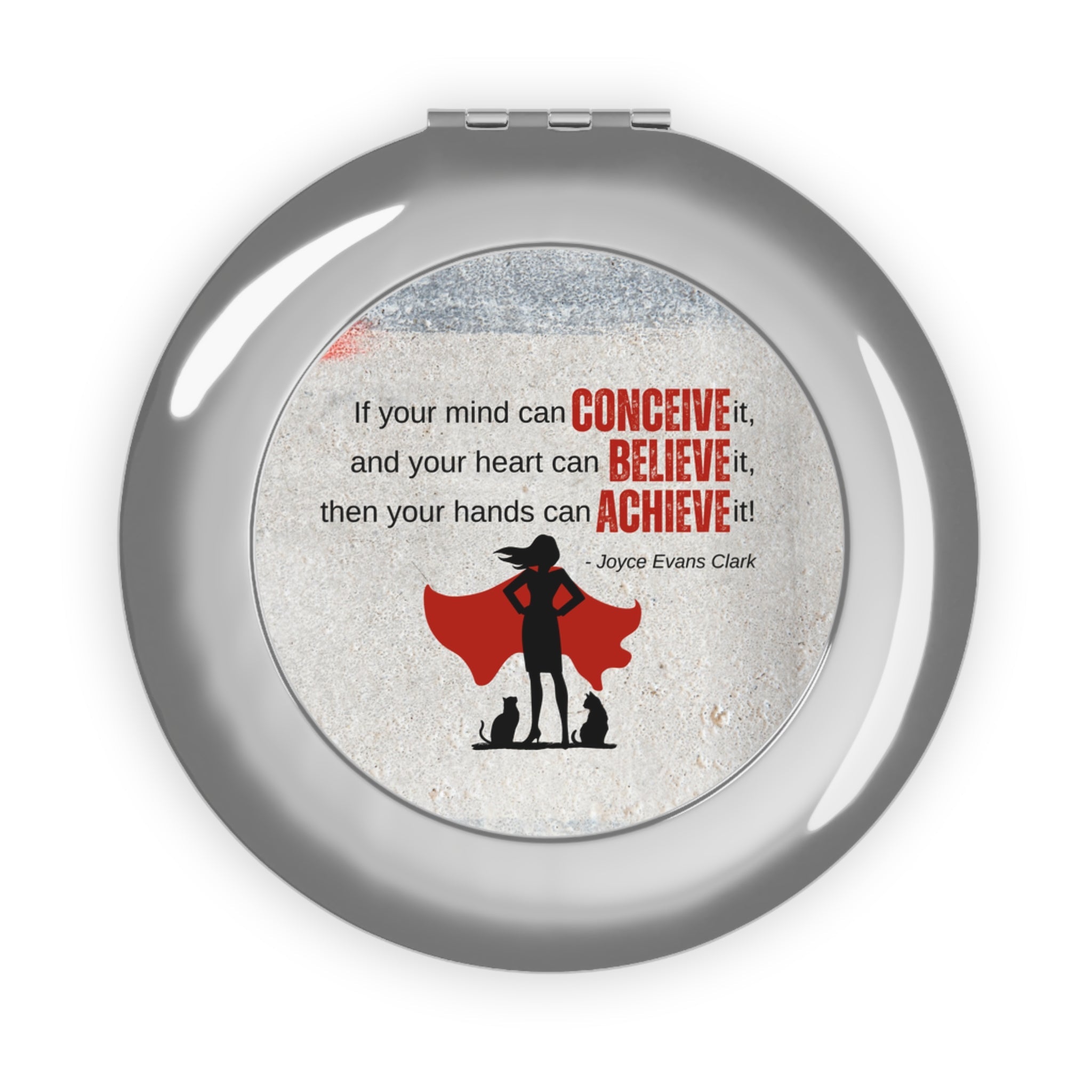 Conceive Believe Achieve Compact Travel Mirror - Accessories, Beauty, Travel Mirror - EpiAl's Shop