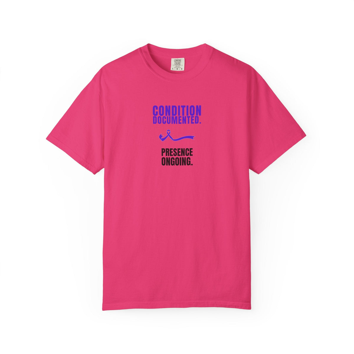 Condition Documented. Presence Ongoing. – Epilepsy Awareness T-Shirt - Clothing, Unisex, T-Shirts - EpiAl's Shop