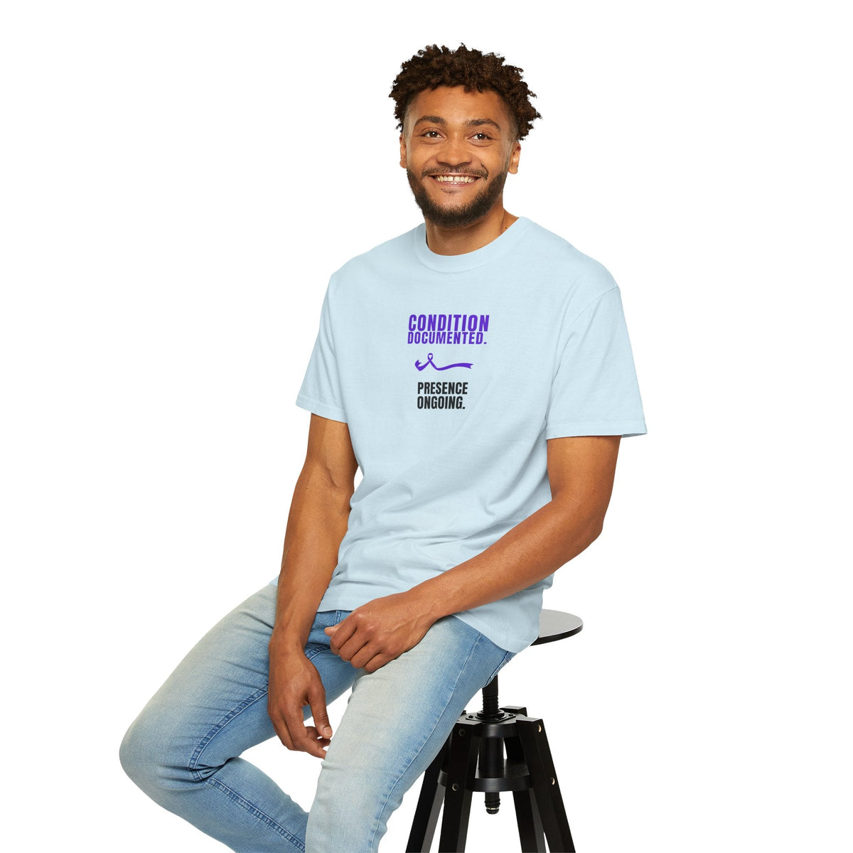 Condition Documented. Presence Ongoing. – Epilepsy Awareness T-Shirt - Clothing, Unisex, T-Shirts - EpiAl's Shop