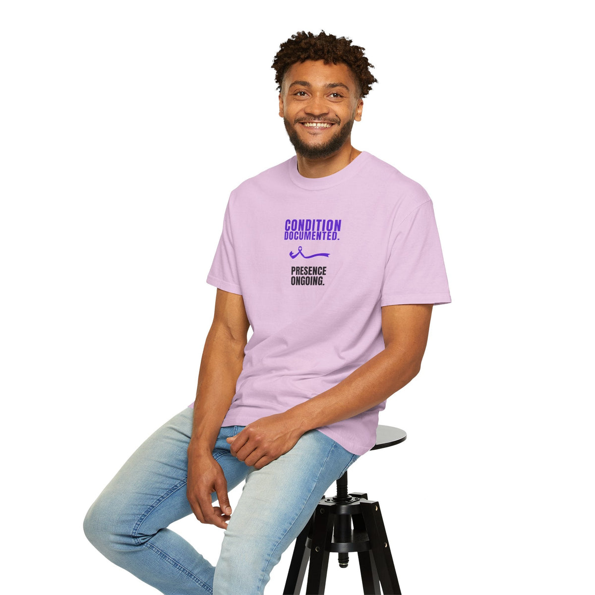 Condition Documented. Presence Ongoing. – Epilepsy Awareness T-Shirt - Clothing, Unisex, T-Shirts - EpiAl's Shop
