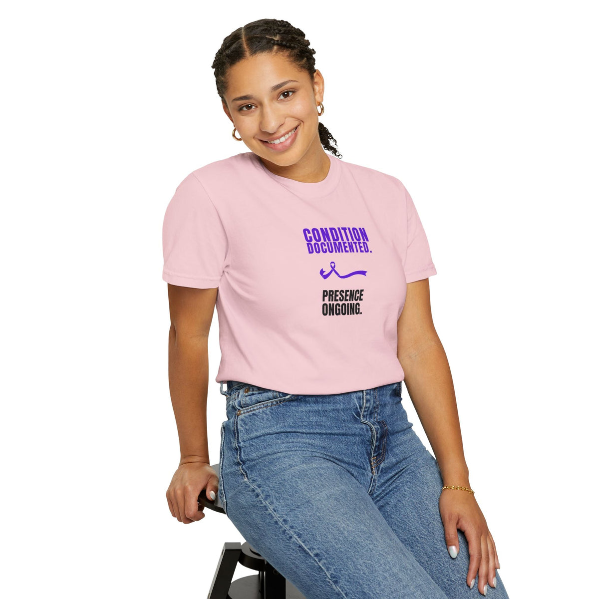 Condition Documented. Presence Ongoing. – Epilepsy Awareness T-Shirt - Clothing, Unisex, T-Shirts - EpiAl's Shop