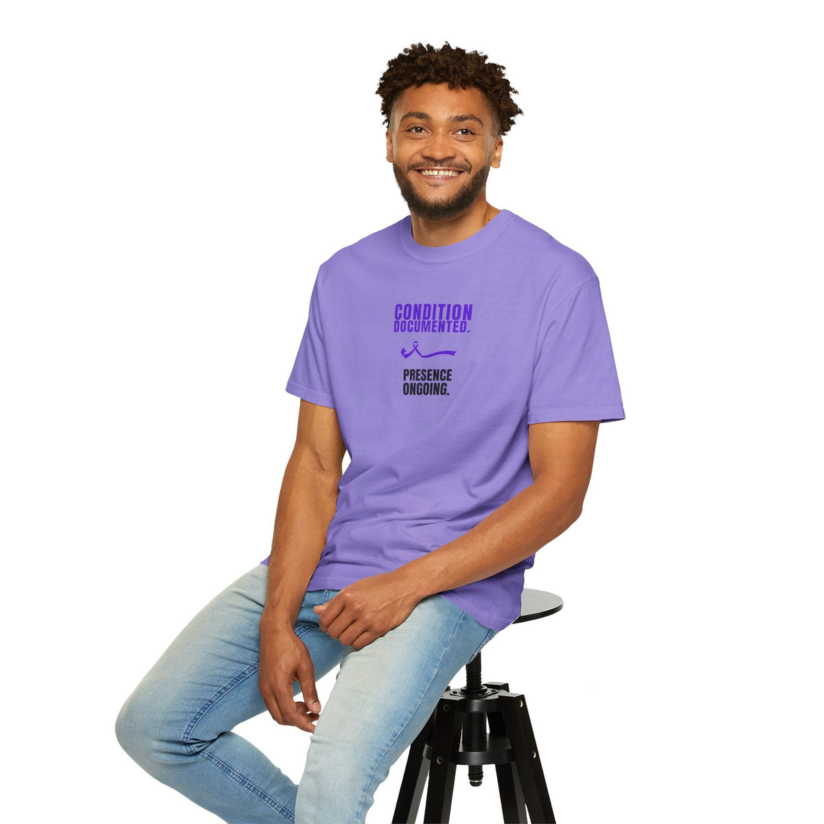 Condition Documented. Presence Ongoing. – Epilepsy Awareness T-Shirt - Clothing, Unisex, T-Shirts - EpiAl's Shop