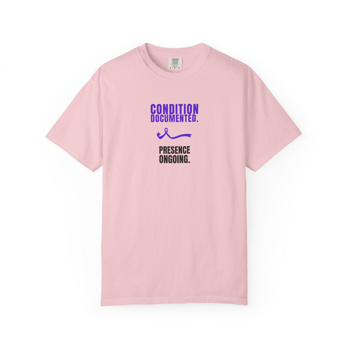 Condition Documented. Presence Ongoing. – Epilepsy Awareness T-Shirt - Clothing, Unisex, T-Shirts - EpiAl's Shop